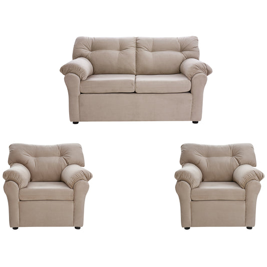 Juego de Living Madrid 2-1-1 - Felpa