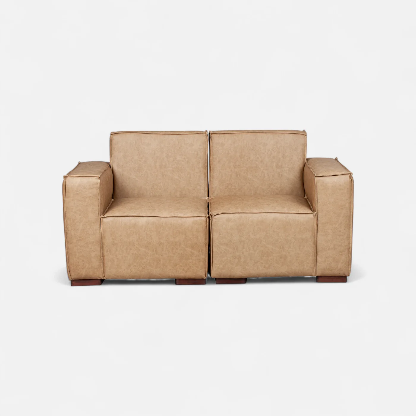 Sofá Modular Fortaleza 2 Cuerpos de Cuero Reconstituido