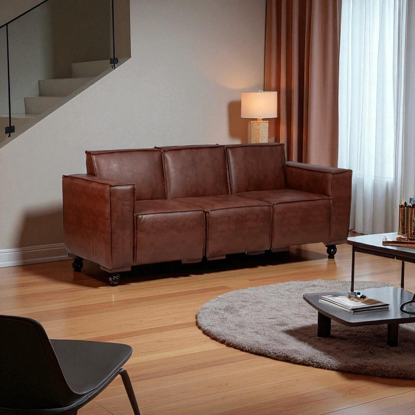 Sofá Modular Fortaleza 3 Cuerpos - Cuero Reconstituido