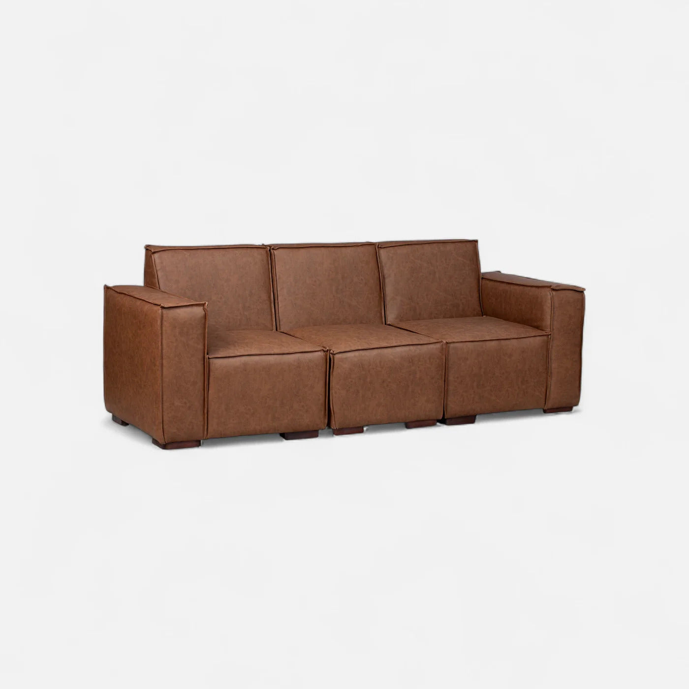 Sofá Modular Fortaleza 3 Cuerpos - Cuero Reconstituido