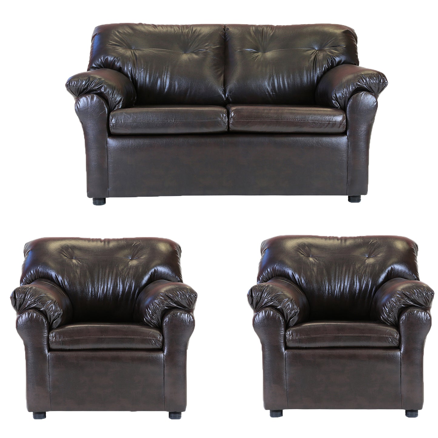 Juego de Living Madrid 2-1-1 - Cuero Sintético PU