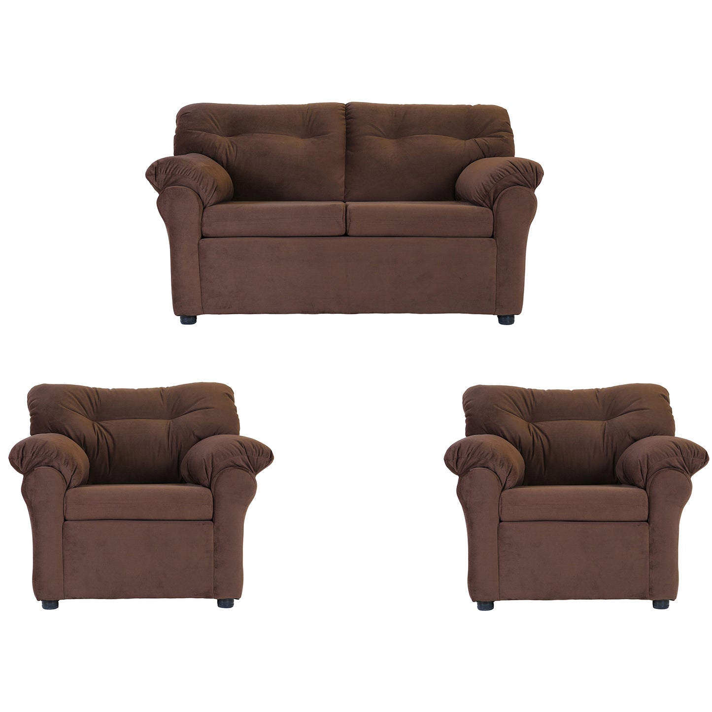 Juego de Living Madrid 2-1-1 - Felpa