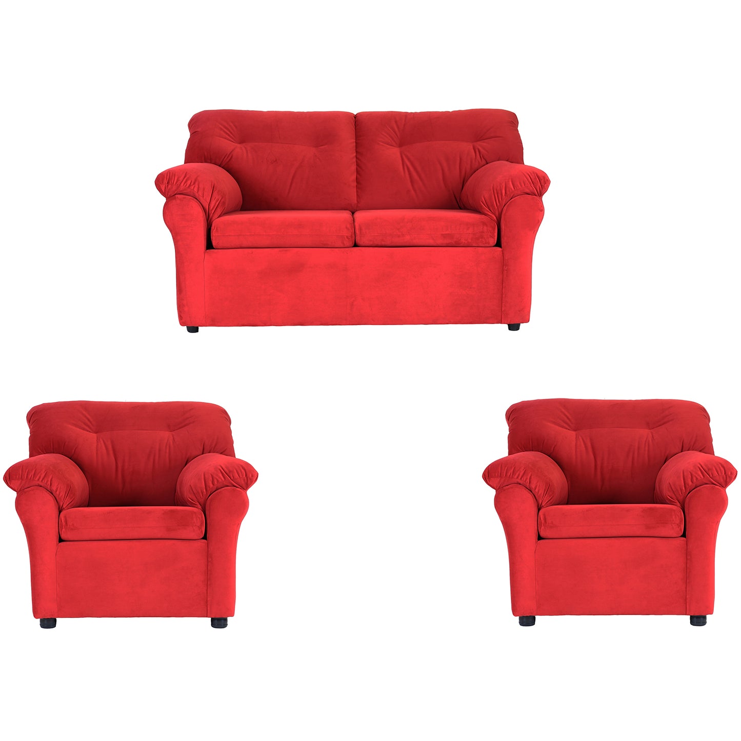 Juego de Living Madrid 2-1-1 - Felpa