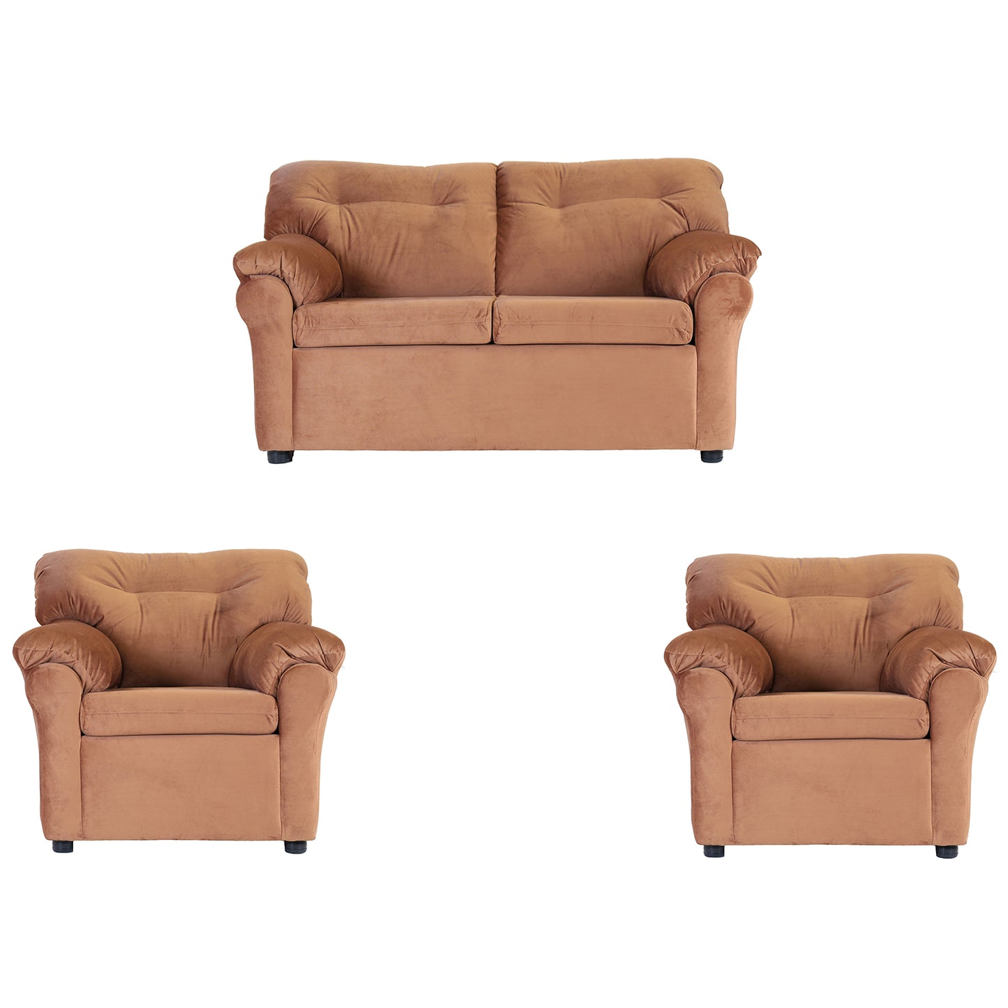 Juego de Living Madrid 2-1-1 - Felpa