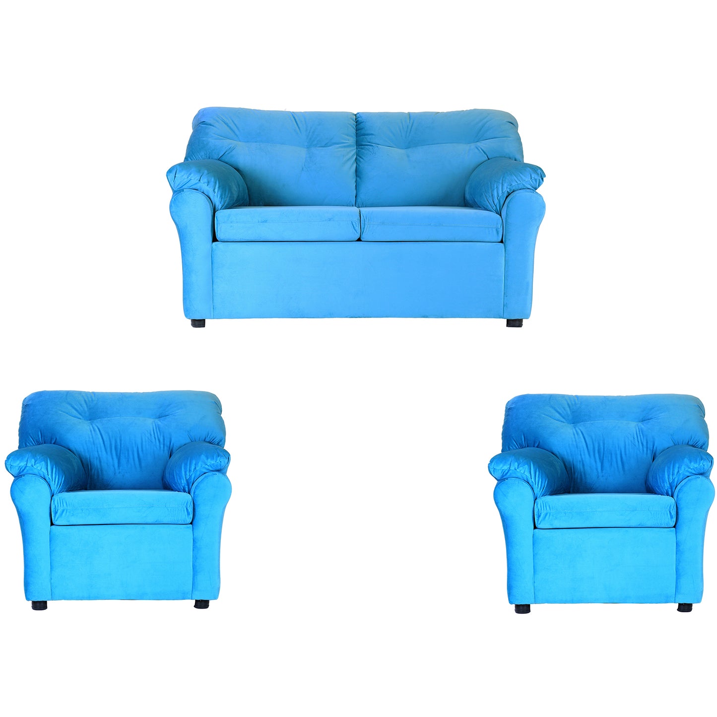 Juego de Living Madrid 2-1-1 - Felpa