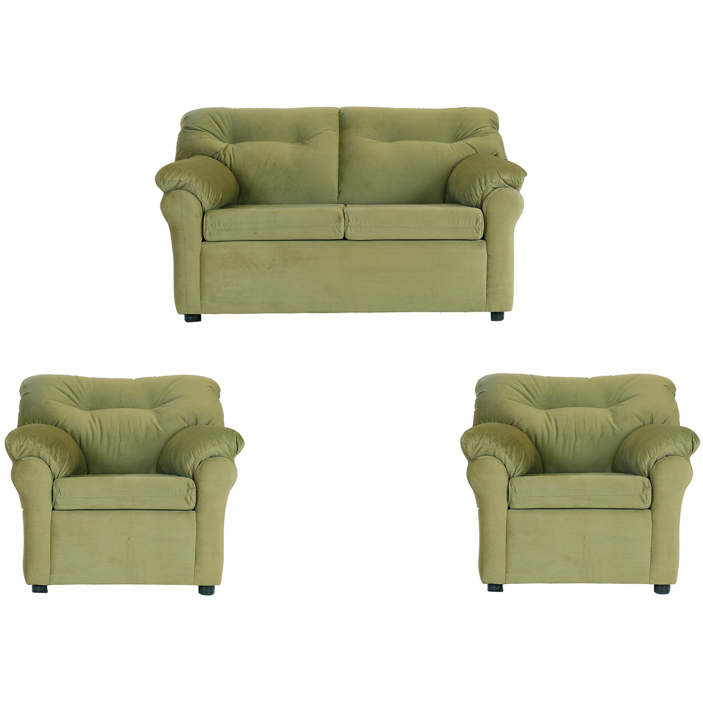 Juego de Living Madrid 2-1-1 - Felpa