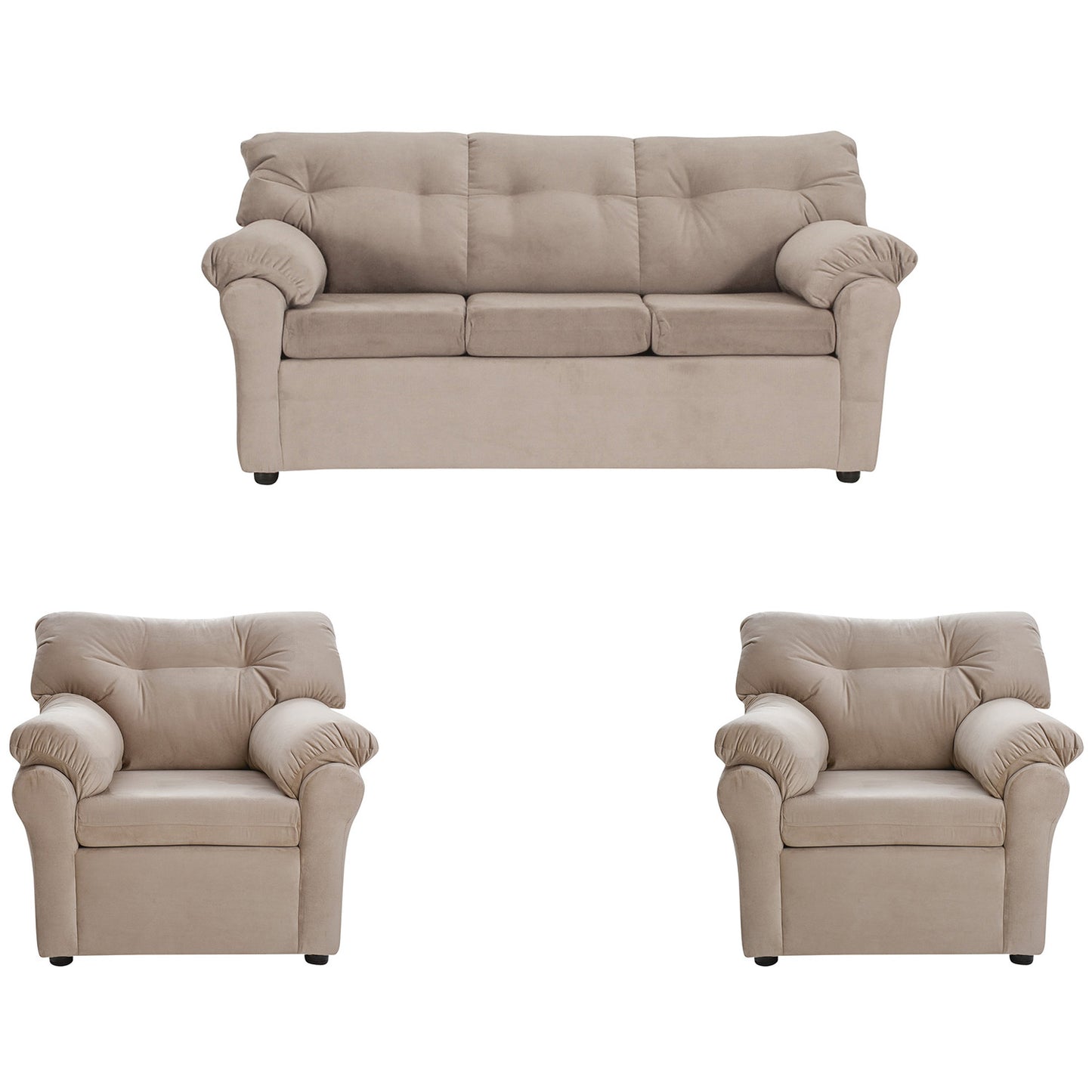 Juego De Living 3-1-1 Madrid - Felpa