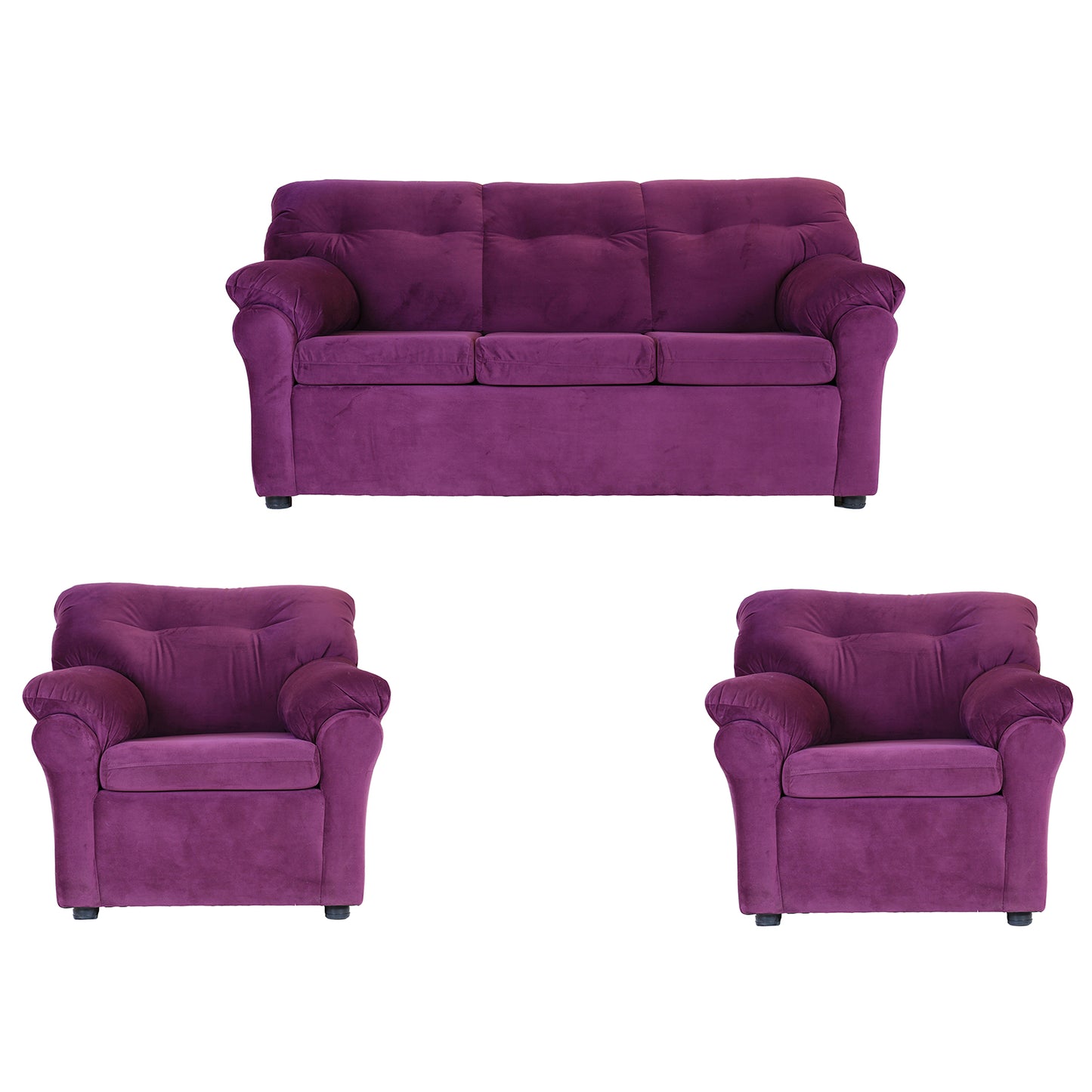 Juego De Living 3-1-1 Madrid - Felpa