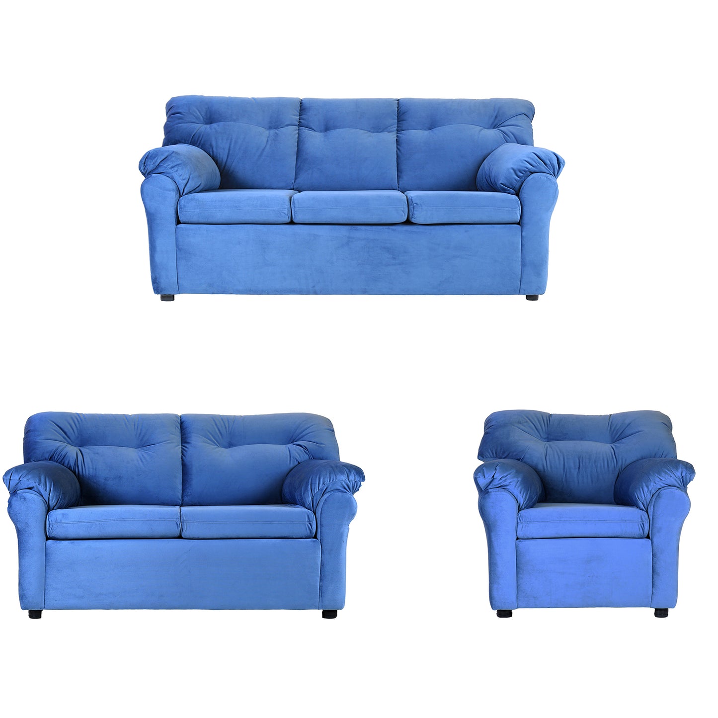 Juego De Living 3-2-1 Madrid - Felpa