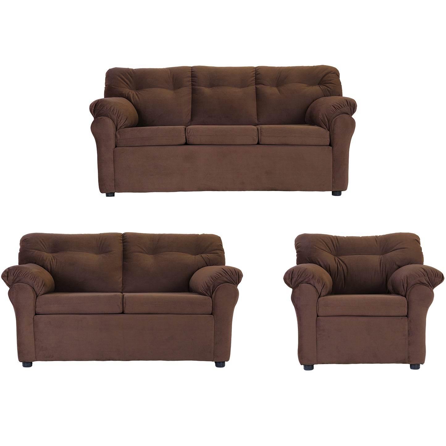 Juego De Living 3-2-1 Madrid - Felpa