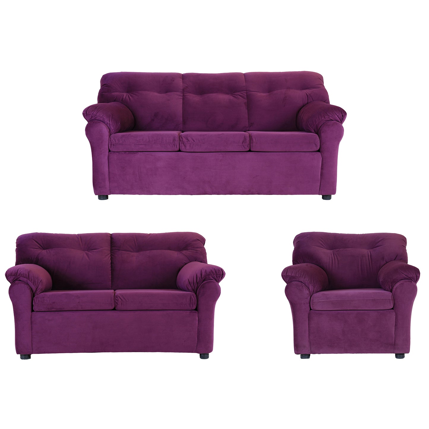 Juego De Living 3-2-1 Madrid - Felpa