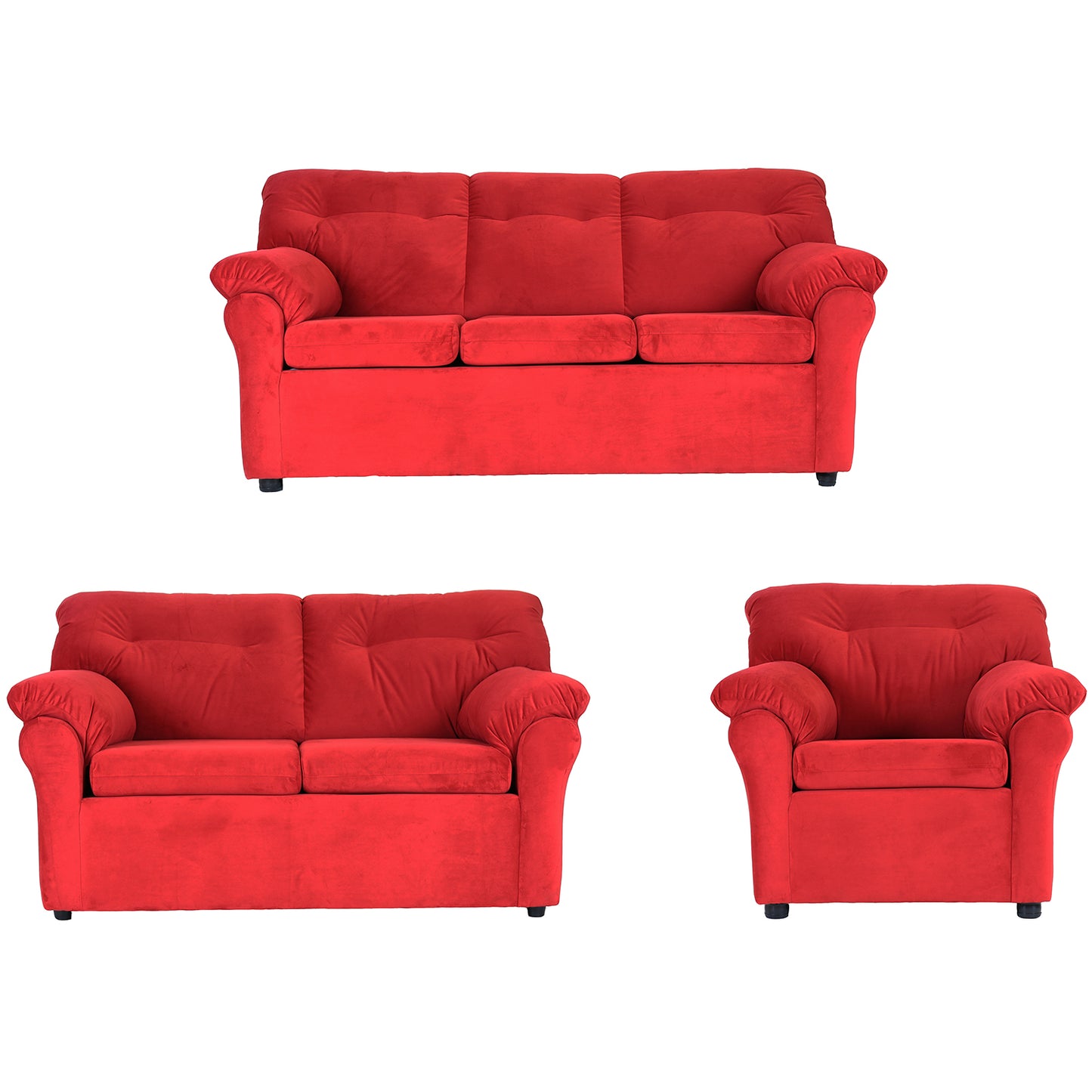 Juego De Living 3-2-1 Madrid - Felpa