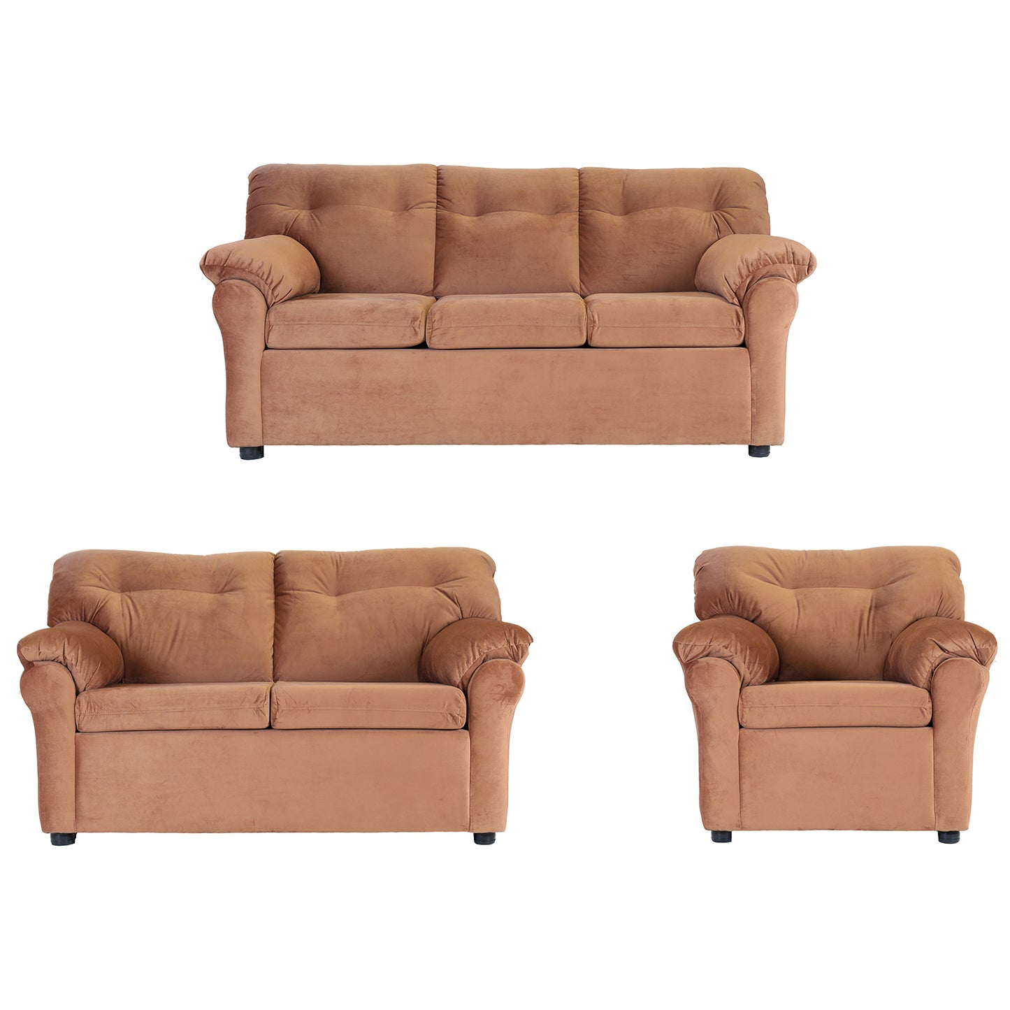 Juego De Living 3-2-1 Madrid - Felpa