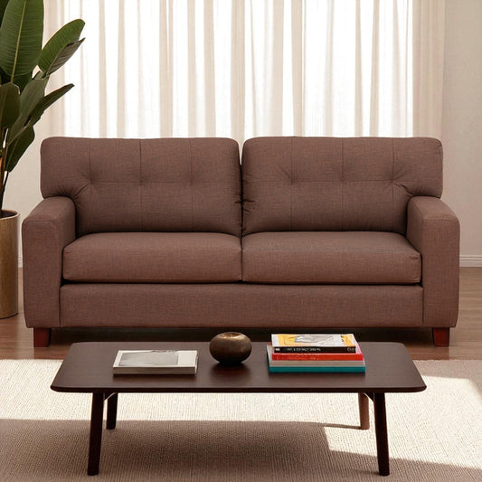 Sofá Francfort de 3 Cuerpos - Cuero Sintético Benevento Café