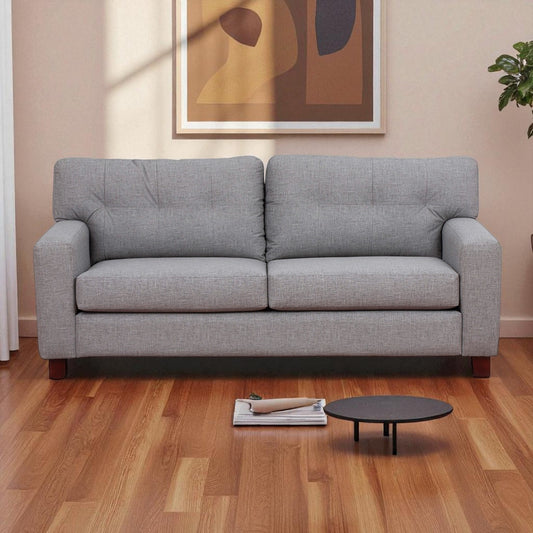 Sofá Francfort de 3 Cuerpos - Cuero Sintético Benevento Gris