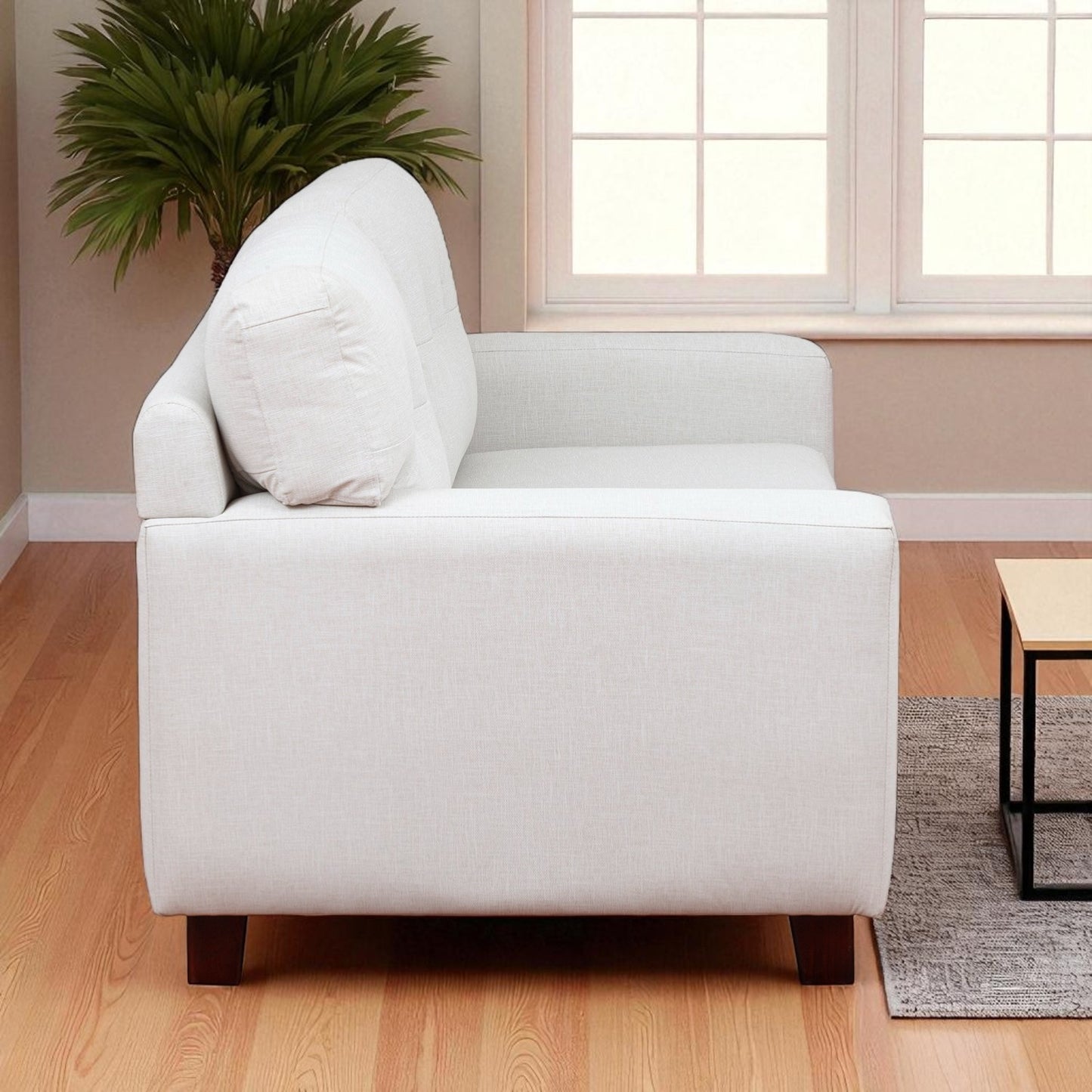 Sofá Francfort de 3 Cuerpos - Cuero Sintético Benevento Perla