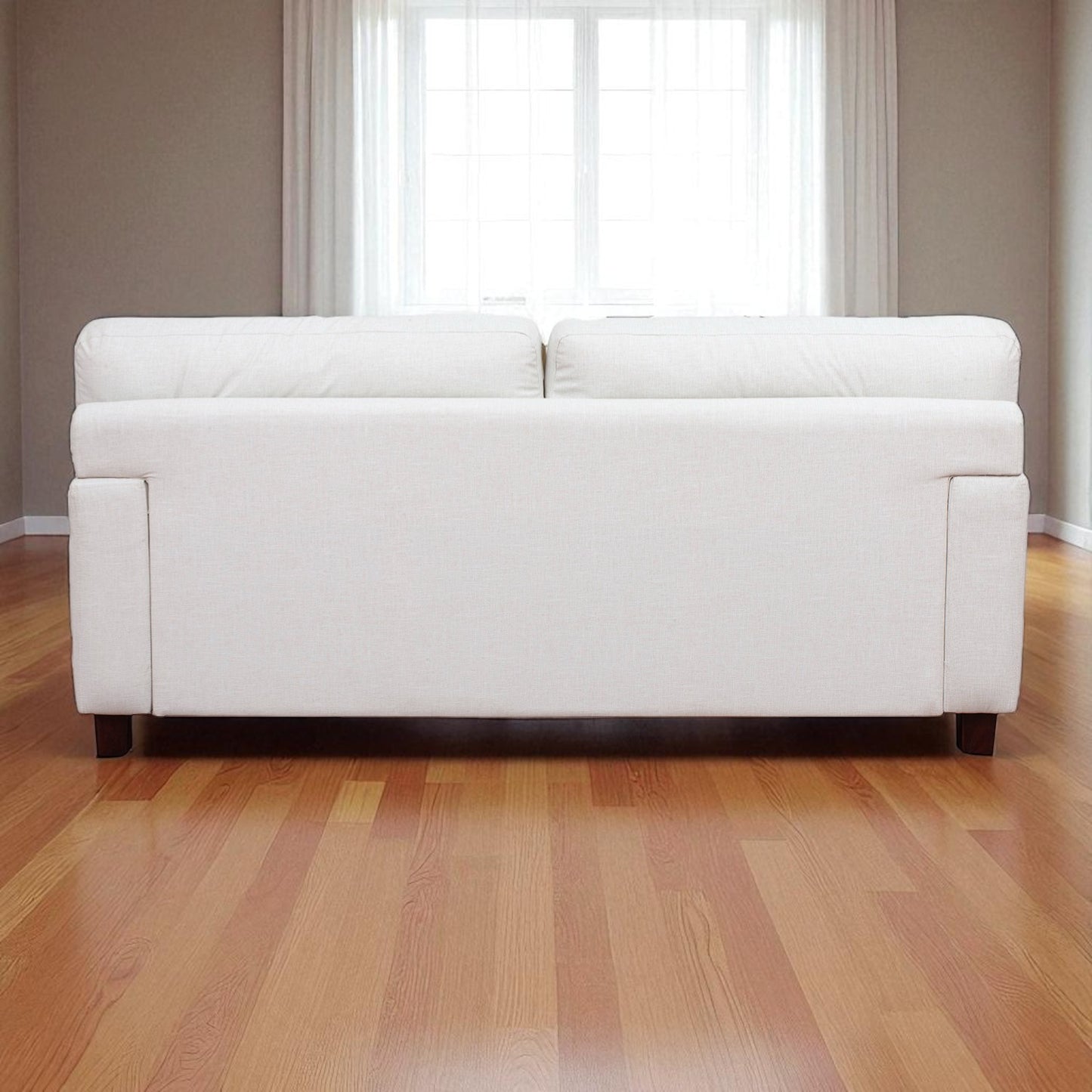 Sofá Francfort de 3 Cuerpos - Cuero Sintético Benevento Perla