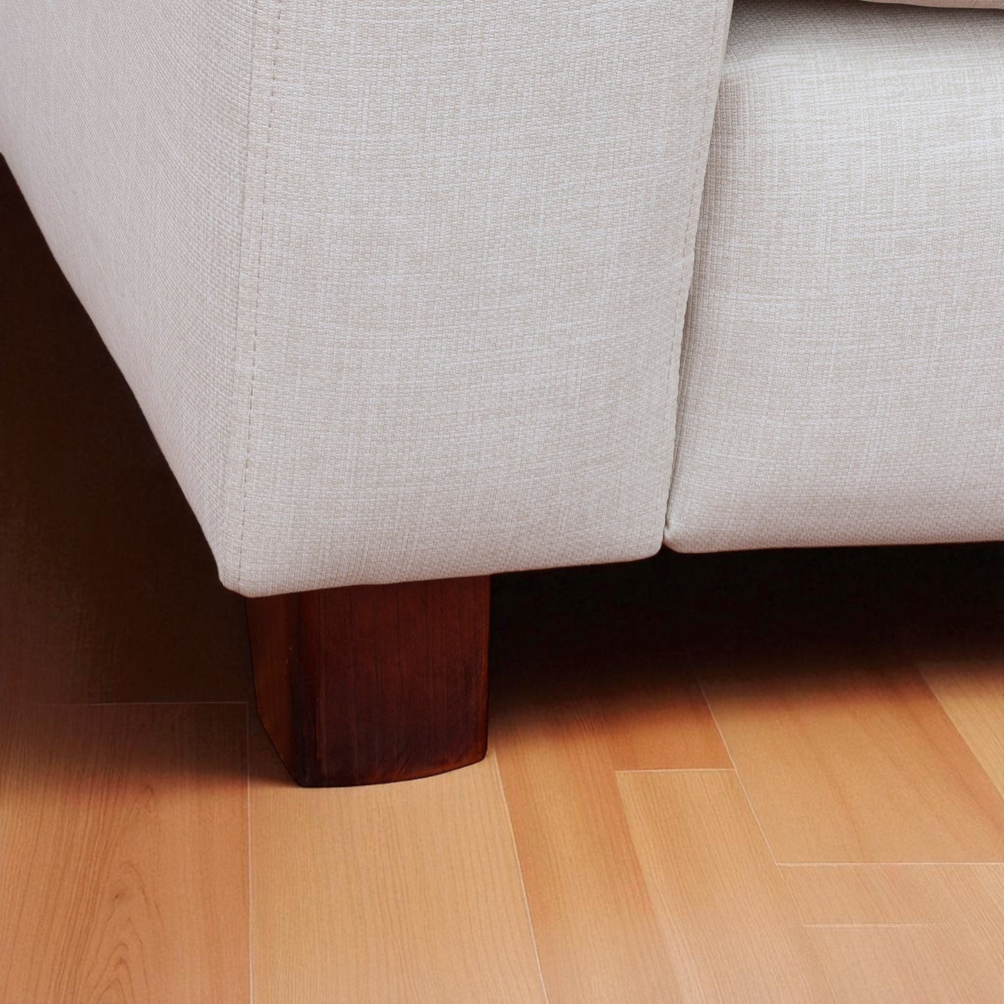 Sofá Francfort de 3 Cuerpos - Cuero Sintético Benevento Perla