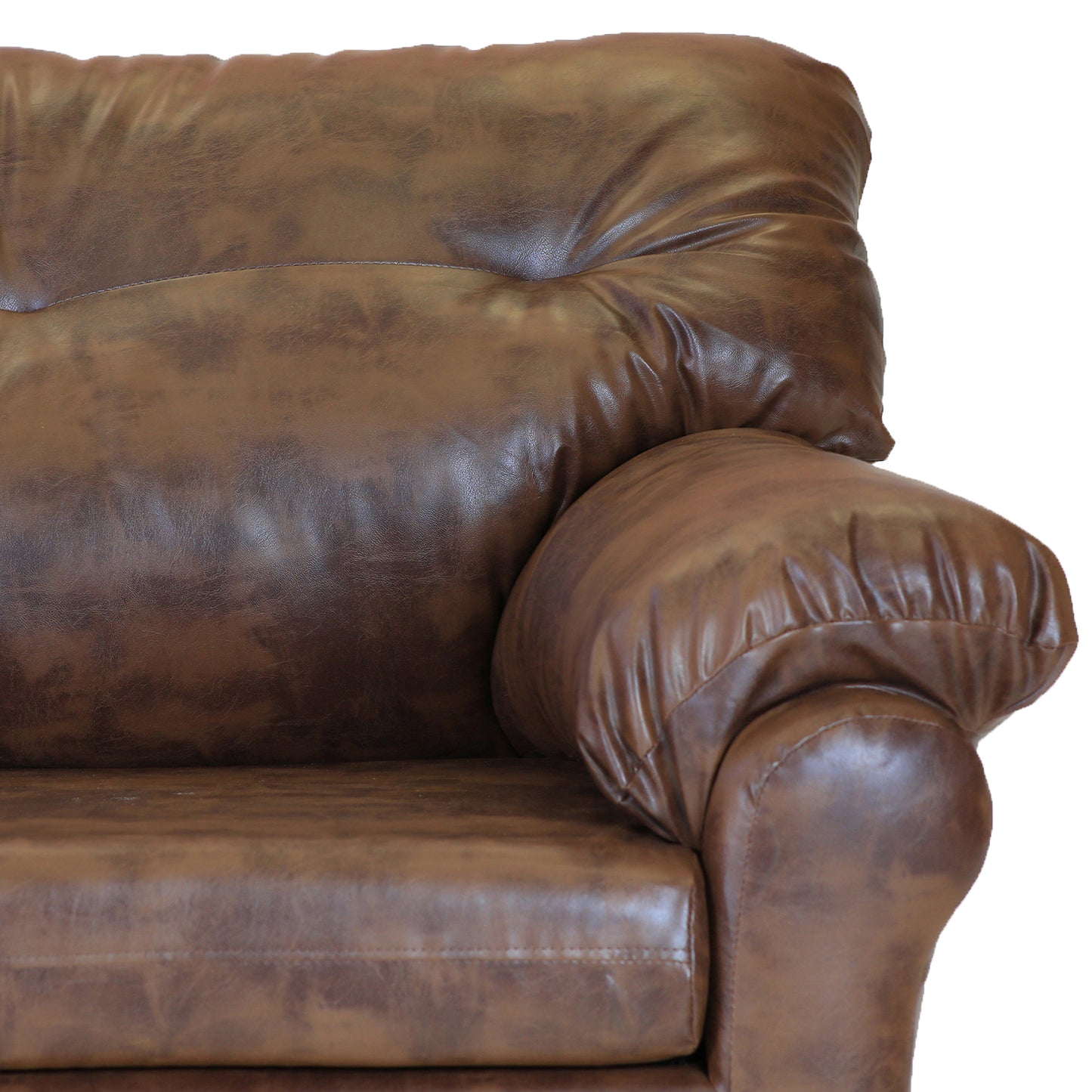 Sofá Madrid - 2 Cuerpos - Tela Cuero Sintético PU