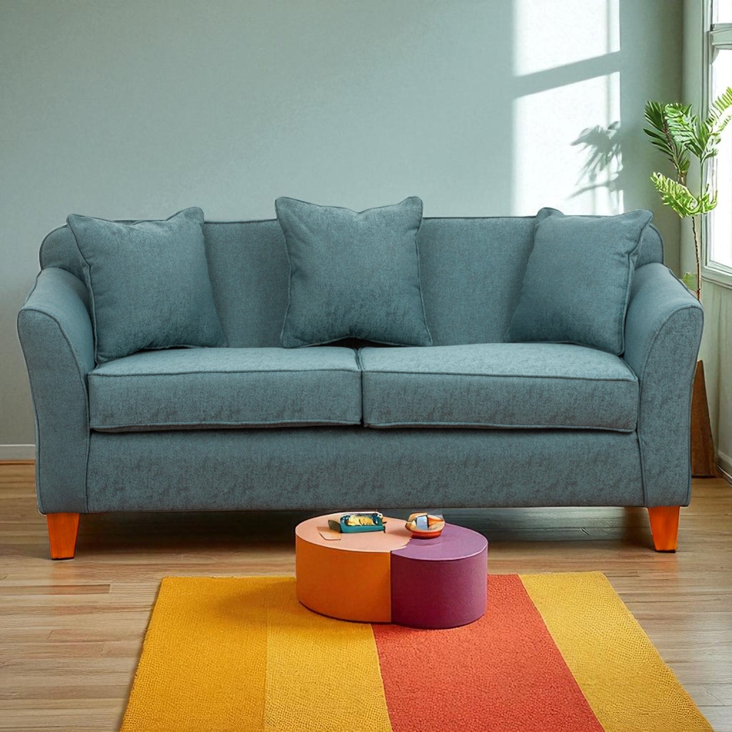 Sofá Ivannia 3 Cuerpos - Tela Lino Sidelli