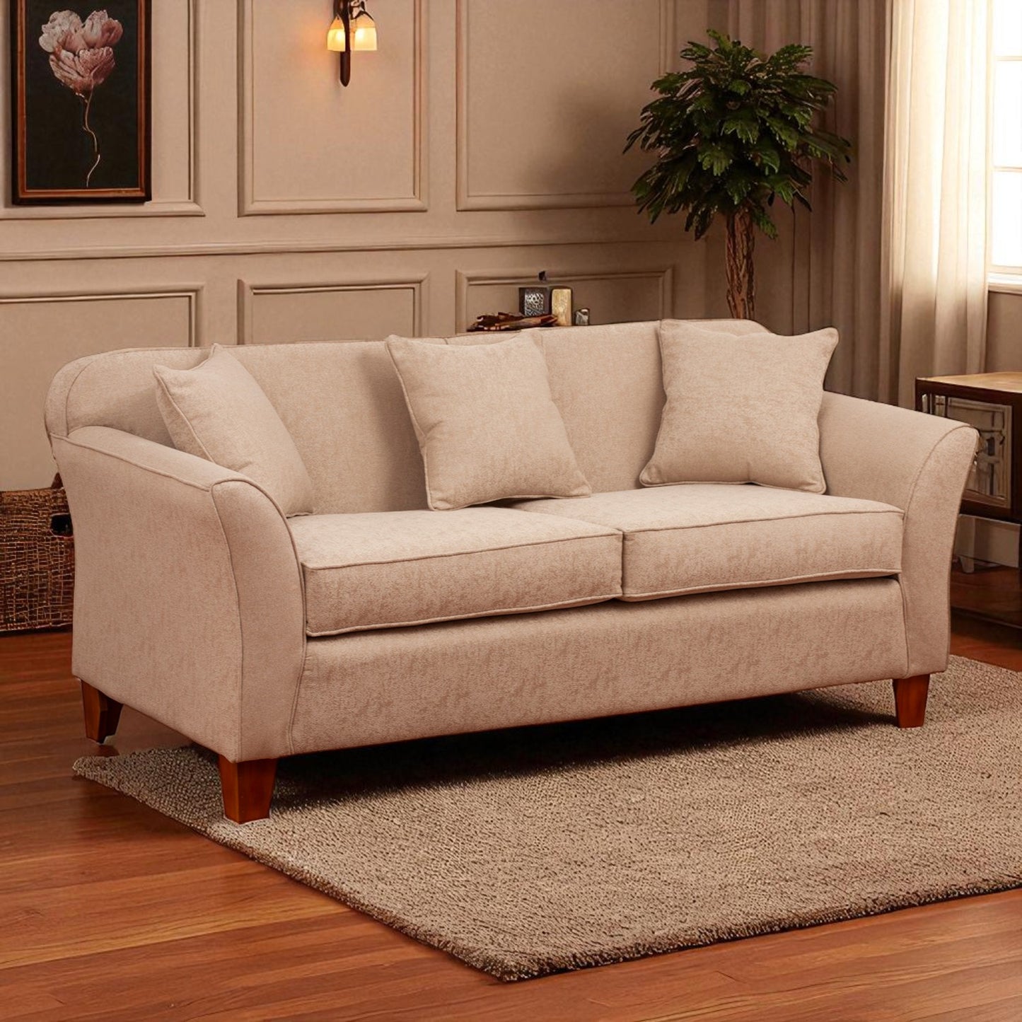 Sofá Ivannia 3 Cuerpos - Tela Lino Sidelli