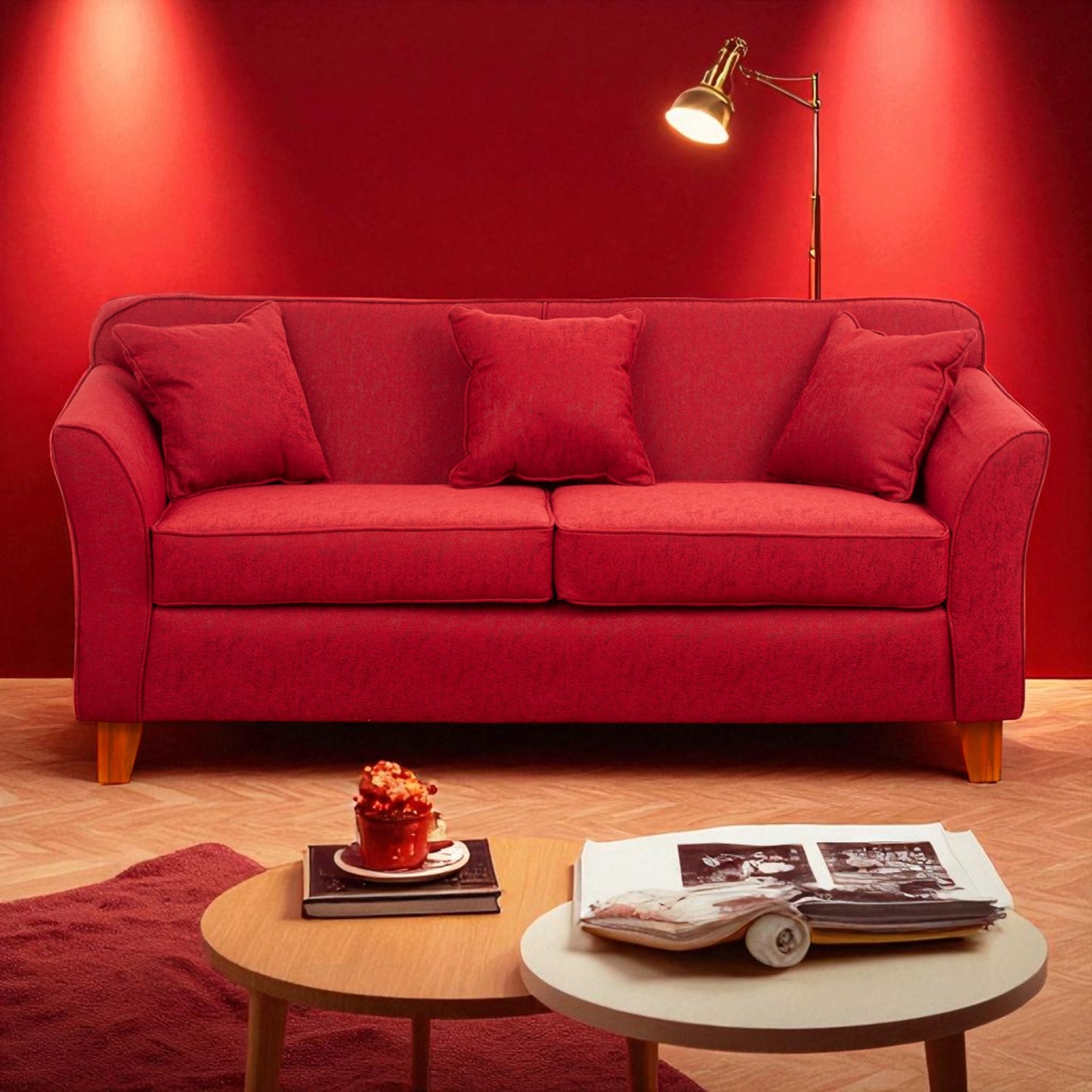 Sofá Ivannia 3 Cuerpos - Tela Lino Sidelli