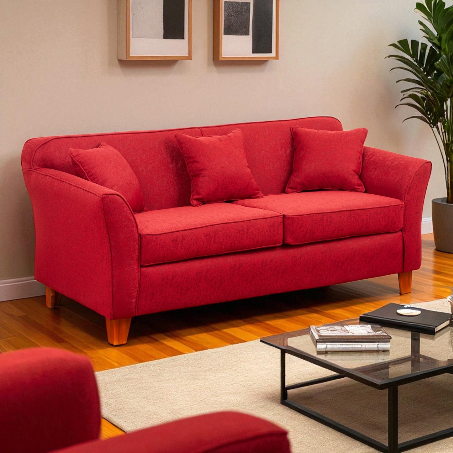 Sofá Ivannia 3 Cuerpos - Tela Lino Sidelli