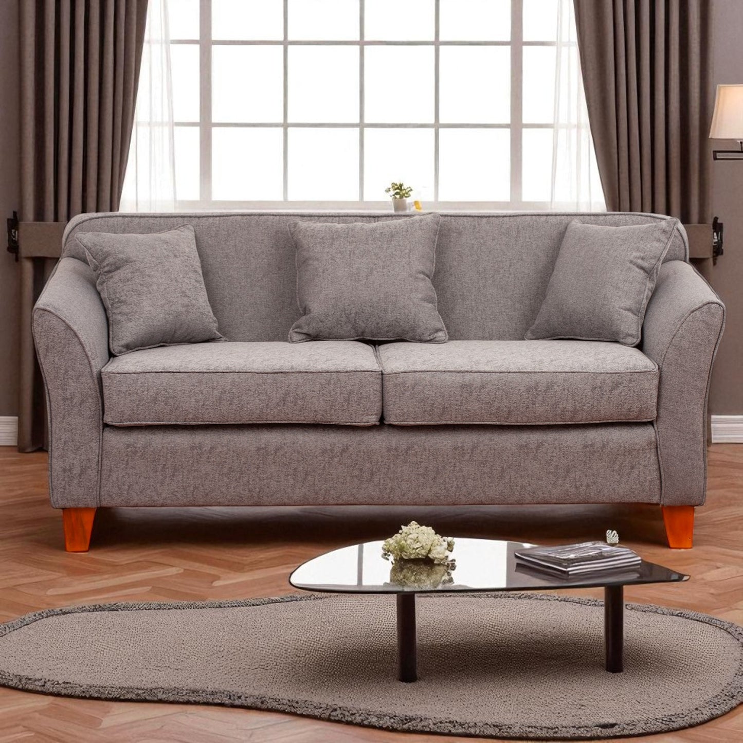 Sofá Ivannia 3 Cuerpos - Tela Lino Sidelli