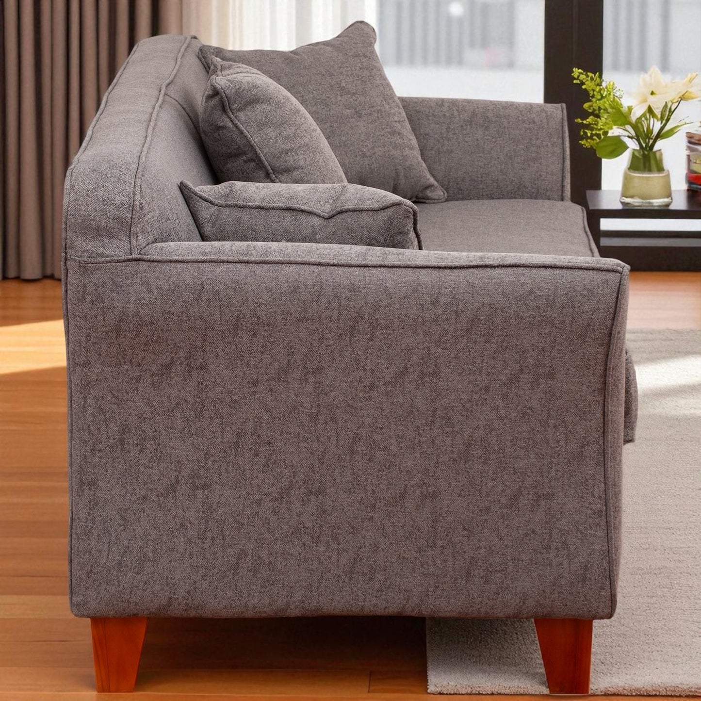 Sofá Ivannia 3 Cuerpos - Tela Lino Sidelli